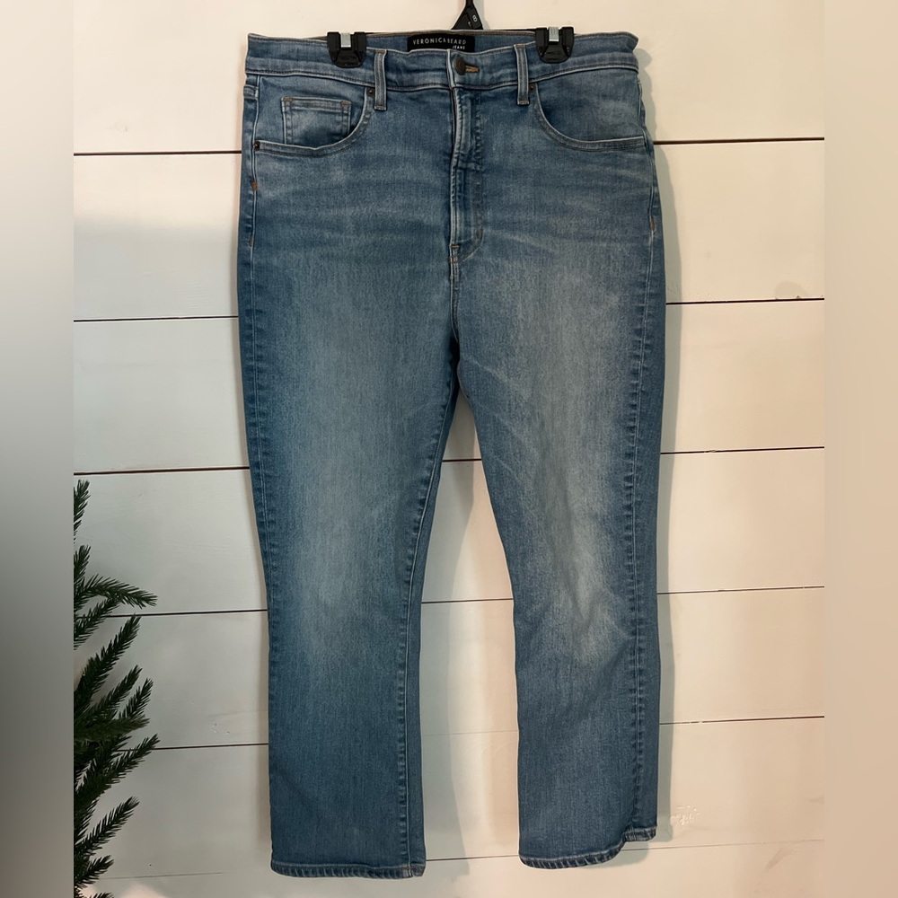 Veronica Beard Carly kick flare high rise jeans
